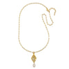Wholesale Pendant Necklace Copper Mixed Gem Inlay Geometric Retro Style Electroplating