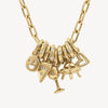 Wholesale Pendant Necklace Copper Mixed Gemstone Inlay Geometric Vintage Electroplating For Women