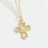 Wholesale Pendant Necklace Copper Mixed Gemstone Setting Animal Zodiac Cross Shape Electroplating For Unisex