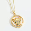 Wholesale Pendant Necklace Copper Mixed Gemstone Setting Animal Zodiac Cross Shape Electroplating For Unisex