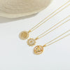 Wholesale Pendant Necklace Copper Mixed Gemstone Setting Animal Zodiac Cross Shape Electroplating For Unisex