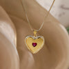 Wholesale Pendant Necklace Copper Plated 18K Gold Zircon Heart Geometric Simple Style For Women