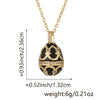 Wholesale Pendant Necklace Copper Real Gold Plated Microset Zircon Retro Geometric Dripping Oil Style