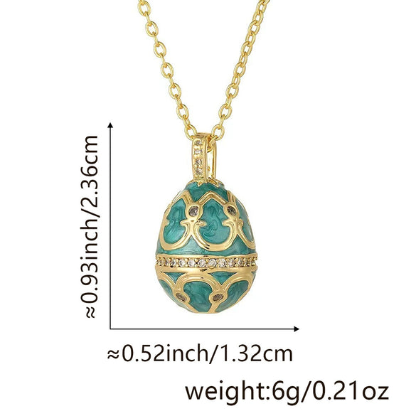 Wholesale Pendant Necklace Copper Real Gold Plated Microset Zircon Retro Geometric Dripping Oil Style