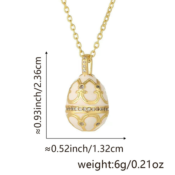 Wholesale Pendant Necklace Copper Real Gold Plated Microset Zircon Retro Geometric Dripping Oil Style