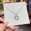 Wholesale Pendant Necklace Copper Star And Moon Bow Zircon Mixed Gemstone Setting For Women