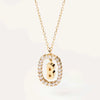 Wholesale Pendant Necklace Copper With Letters Numbers Text Pattern And Diamond Design For Women