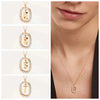 Wholesale Pendant Necklace Copper With Letters Numbers Text Pattern And Diamond Design For Women