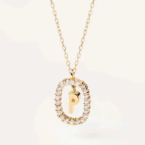 Wholesale Pendant Necklace Copper With Letters Numbers Text Pattern And Diamond Design For Women