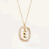 Wholesale Pendant Necklace Copper With Letters Numbers Text Pattern And Diamond Design For Women