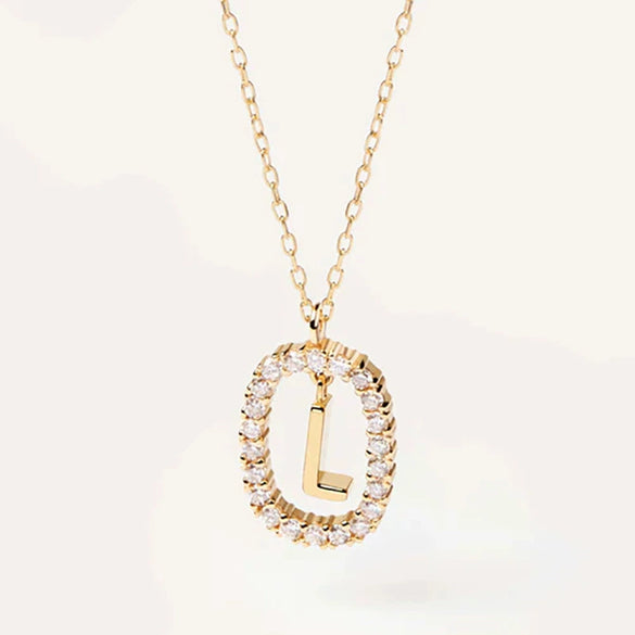 Wholesale Pendant Necklace Copper With Letters Numbers Text Pattern And Diamond Design For Women