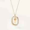 Wholesale Pendant Necklace Copper With Letters Numbers Text Pattern And Diamond Design For Women