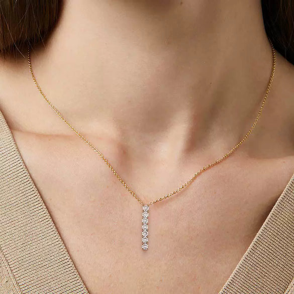 Wholesale Pendant Necklace Fashion Geometric 925 Silver Electroplated Zircon Jewelry