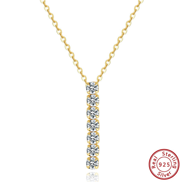 Wholesale Pendant Necklace Fashion Geometric 925 Silver Electroplated Zircon Jewelry