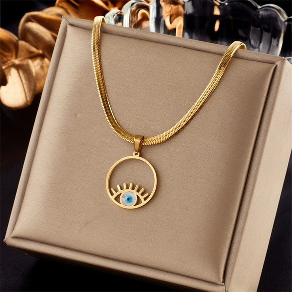 Wholesale Pendant Necklace Fashion Simple Double Layer Stacked Love Themed Titanium Steel With Diamond Embedded Square And Round Pearl Electroplated For Women