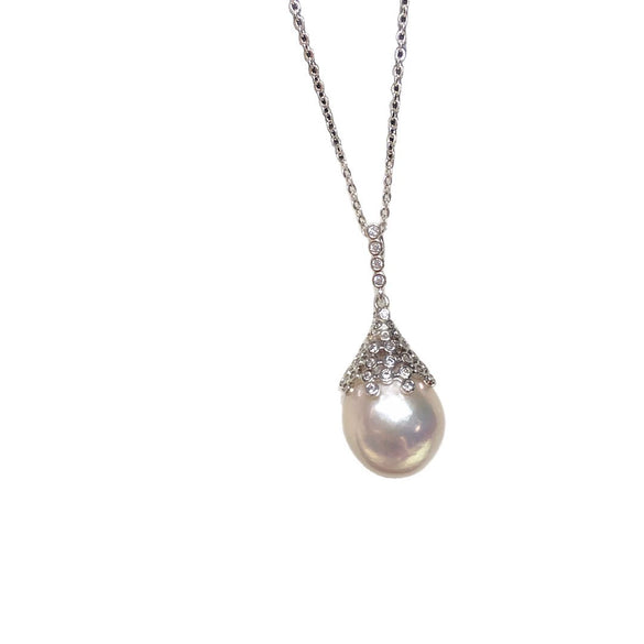 Wholesale Pendant Necklace Freshwater Pearl Copper Round Baroque Alien Shape Fashion Ol Minimalist Style