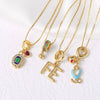 Wholesale Pendant Necklace Geometric Copper 18K Gold Plated Clavicle Chain Minimalist Style