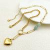 Wholesale Pendant Necklace Geometric Love Heart Shape Titanium Steel 14K Gold Electroplated Women's Jewelry