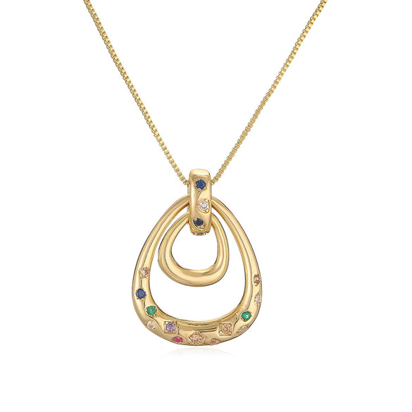 Wholesale Pendant Necklace Gold Plated Copper Geometric Style For Women
