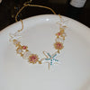 Wholesale Pendant Necklace Handmade Artificial Crystal And Shell Animal Zodiac Clavicle Chain For Women Vacation Style