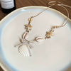 Wholesale Pendant Necklace Handmade Artificial Crystal And Shell Animal Zodiac Clavicle Chain For Women Vacation Style