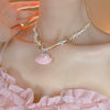 Wholesale Pendant Necklace Handmade Artificial Crystal And Shell Animal Zodiac Clavicle Chain For Women Vacation Style