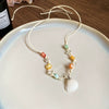 Wholesale Pendant Necklace Handmade Artificial Crystal And Shell Animal Zodiac Clavicle Chain For Women Vacation Style