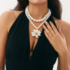 Wholesale Pendant Necklace Imitation Pearl Flower Handmade