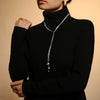 Wholesale Pendant Necklace Imitation Pearl Stainless Steel Geometric Style Electroplating For Women
