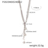 Wholesale Pendant Necklace Imitation Pearl Stainless Steel Geometric Style Electroplating For Women