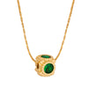Wholesale Pendant Necklace Jewelry 316L Stainless Steel Geometric Inlaid Zircon Retro Light Luxury For Women