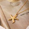 Wholesale Pendant Necklace Ocean Style Starfish Titanium Steel With Animal Zodiac Pattern And Vacuum Plating For Women