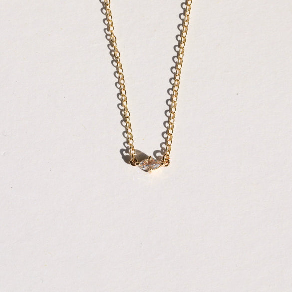 Wholesale Pendant Necklace Organic Glass Marquise Zircon Copper Ochain Electroplating Geometric Fashion Unisex