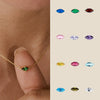 Wholesale Pendant Necklace Organic Glass Marquise Zircon Copper Ochain Electroplating Geometric Fashion Unisex