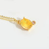 Wholesale Pendant Necklace Oval Mixed Gemstone Setting Copper Geometric Electroplating O Word Chain For Women