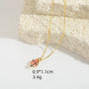 Wholesale Pendant Necklace Oval Mixed Gemstone Setting Copper Geometric Electroplating O Word Chain For Women