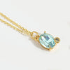 Wholesale Pendant Necklace Oval Mixed Gemstone Setting Copper Geometric Electroplating O Word Chain For Women