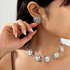 Wholesale Pendant Necklace Retro Metal Geometric Sunflower Face Alloy Iron Chain Electroplating For Women