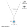Wholesale Pendant Necklace S925 Sterling Silver Dropshaped Inlaid Zircon Minimalist Natural Style