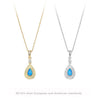 Wholesale Pendant Necklace S925 Sterling Silver Dropshaped Inlaid Zircon Minimalist Natural Style