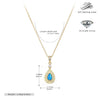 Wholesale Pendant Necklace S925 Sterling Silver Dropshaped Inlaid Zircon Minimalist Natural Style