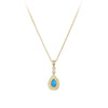 Wholesale Pendant Necklace S925 Sterling Silver Dropshaped Inlaid Zircon Minimalist Natural Style
