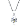 Wholesale Pendant Necklace S925 Sterling Silver Moissanite The Crown Pattern Women's Classic Six Claw Style