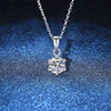 Wholesale Pendant Necklace S925 Sterling Silver Moissanite The Crown Pattern Women's Classic Six Claw Style