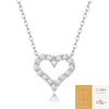 Wholesale Pendant Necklace 925 Silver Heart Shaped Moissanite Inlay