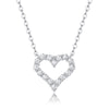 Wholesale Pendant Necklace 925 Silver Heart Shaped Moissanite Inlay