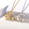 Wholesale Pendant Necklace Stainless Steel Copper Gold Plated Butterfly Letter Design