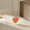 Wholesale Pendant Necklace Stainless Steel Copper Zircon Micro Inlaid Cupid's Arrow Heart Shape Cartoon Characters Electroplated