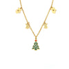 Wholesale Pendant Necklace 316L Stainless Steel Dripping Oil Zircon Geometric Christmas Element Electroplated For Women