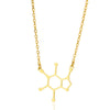 Wholesale Pendant Necklace Stainless Steel Geometric Caffeine Chemical Molecular Structure Electroplating Ochain For Women